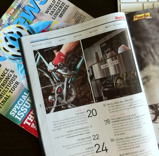 bicycling article in magazine