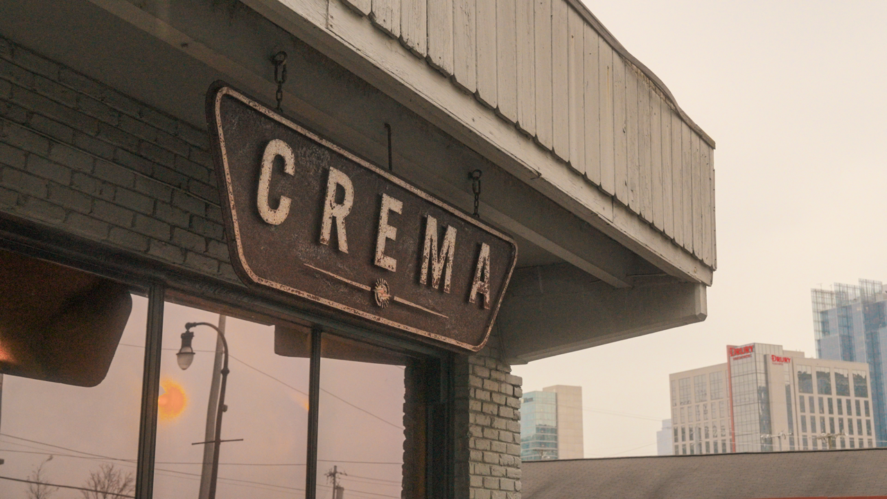 Crema coffee sign