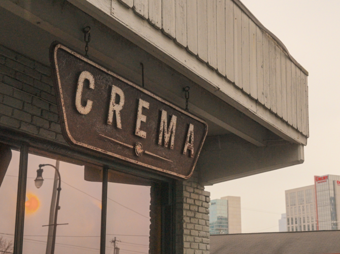 Crema store sign