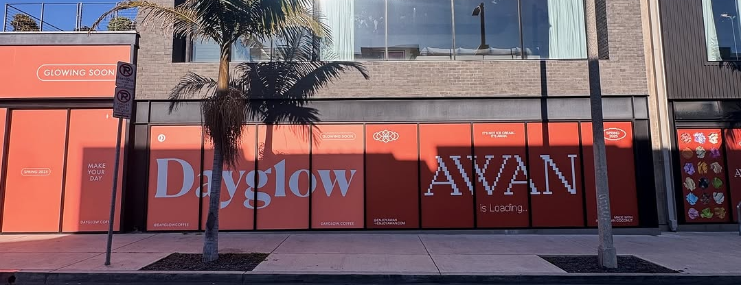 the store fronts of daglow and awan in venice, california