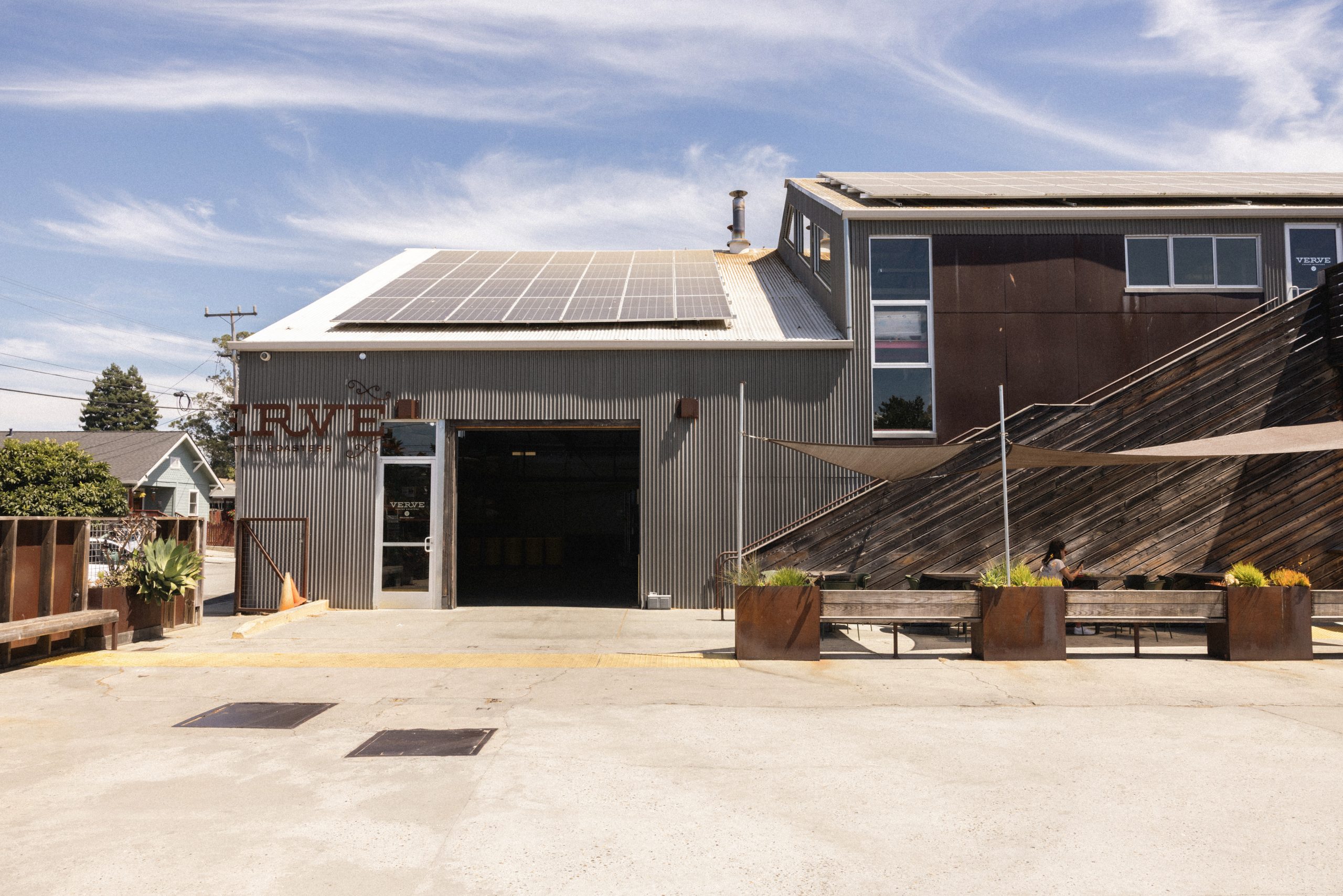 Verce Coffee roasters building in Santa Cruz
